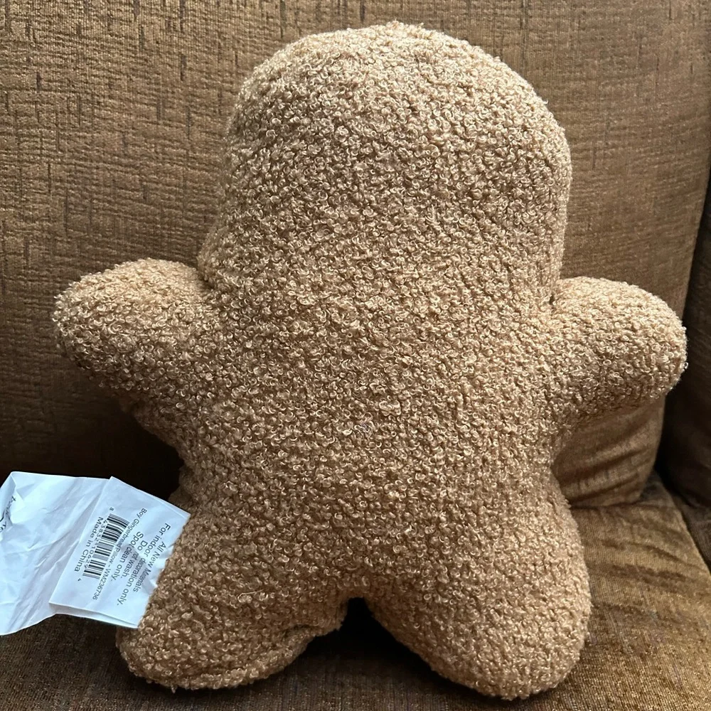 13” Gingerbread Man Christmas Pillow